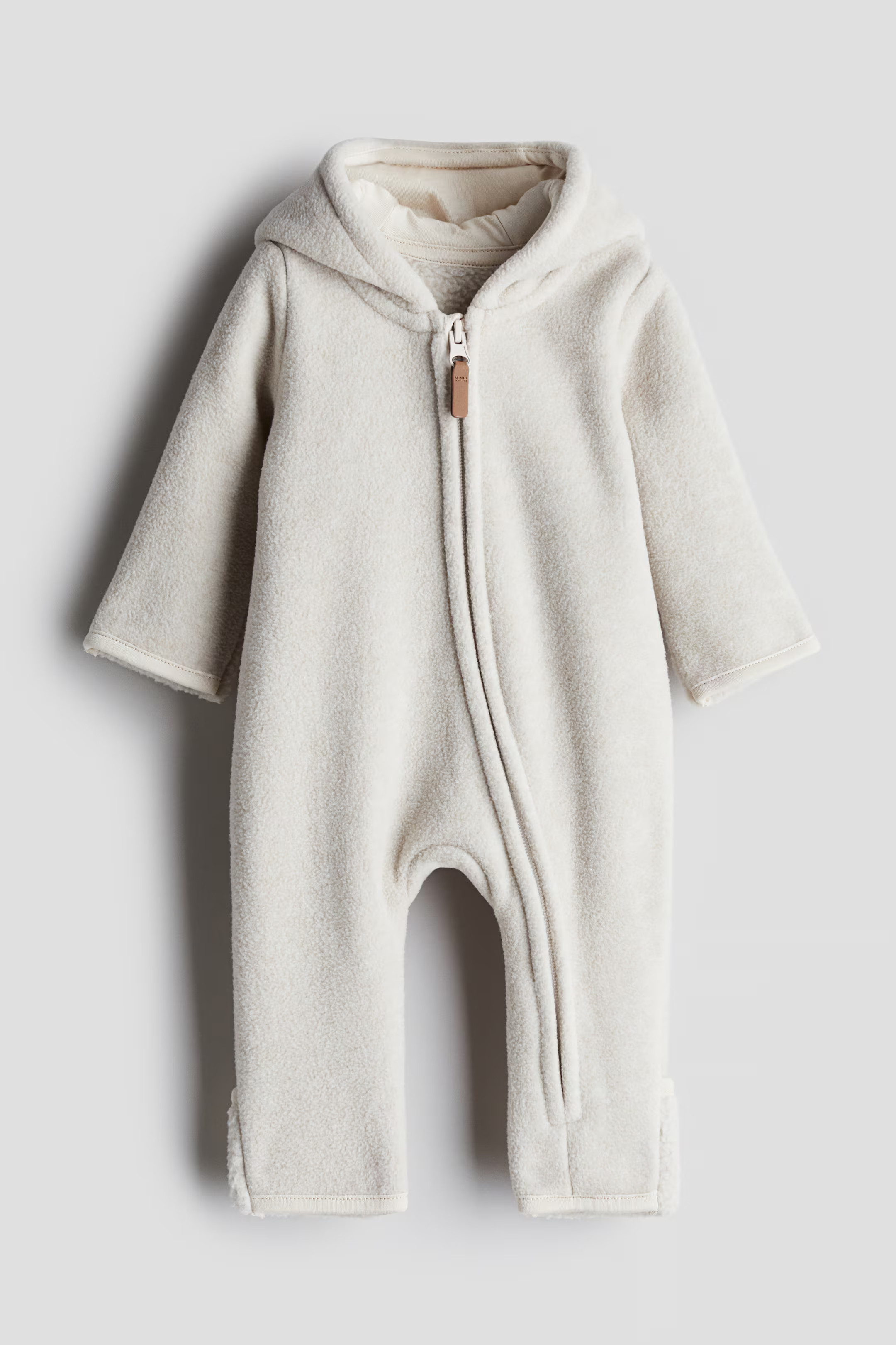Hooded Fleece Jumpsuit - Light gray - Kids | H&M US | H&M (US + CA)