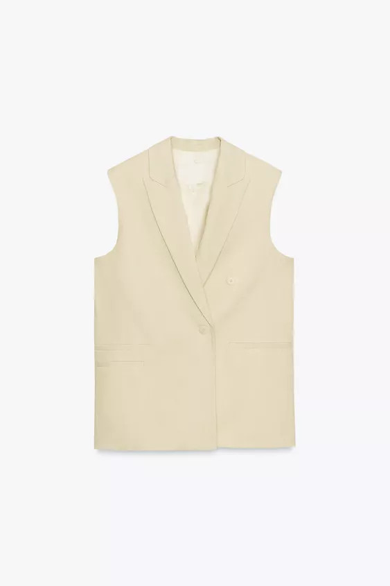 ZW COLLECTION OVERSIZE DOUBLE-BREASTED WAISTCOAT | Zara US