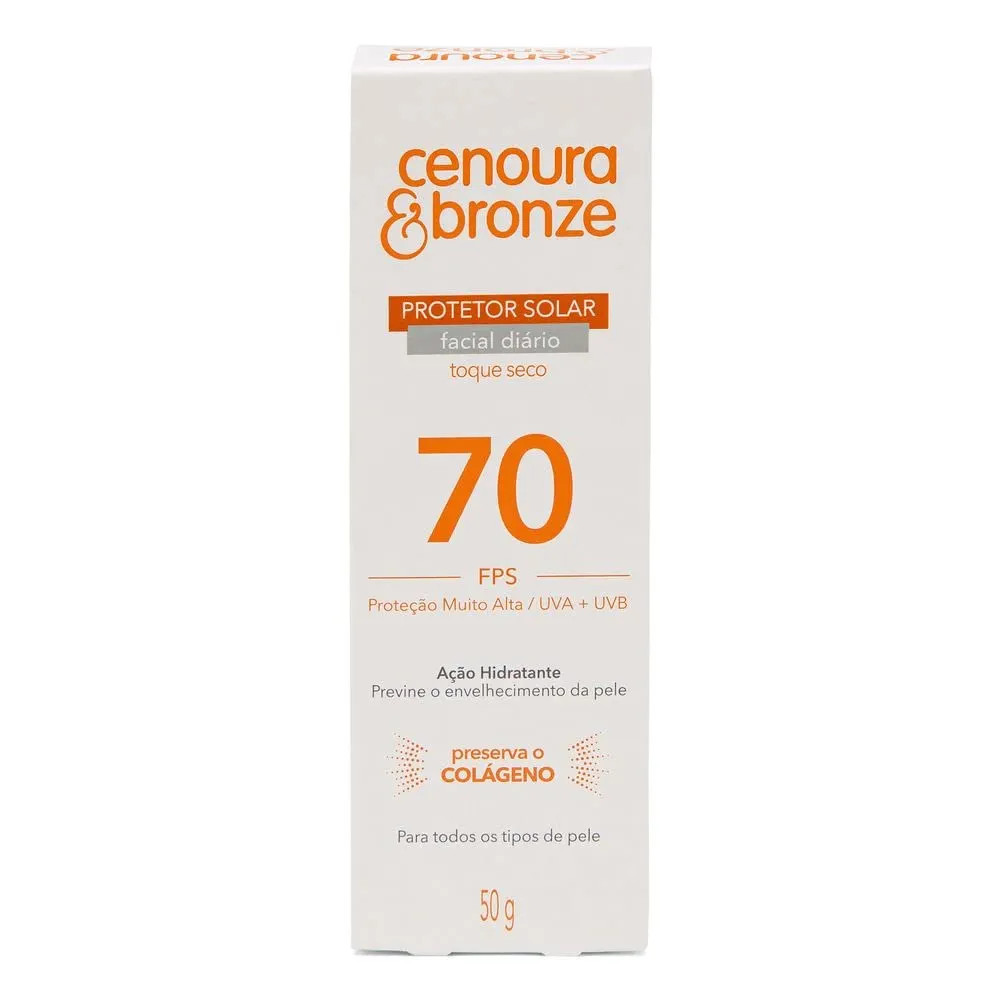 Cenoura e Bronze Protetor Solar Facial Fps70 - 50 g | Amazon (BR)