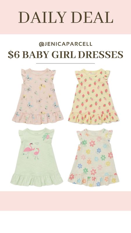 These sweet baby girl dresses would be perfect for warmer weather ahead! I love the darling flutter sleeves! It comes in 4 different prints (shown)!

Spring outfit  / Walmart fashion / Affordable / Budget / Girl’s Casual Outfit / Baby Dress / Classic Style / Girl’s Outfit / Summer Babyy

#LTKfindsunder50 #LTKsalealert #LTKbaby