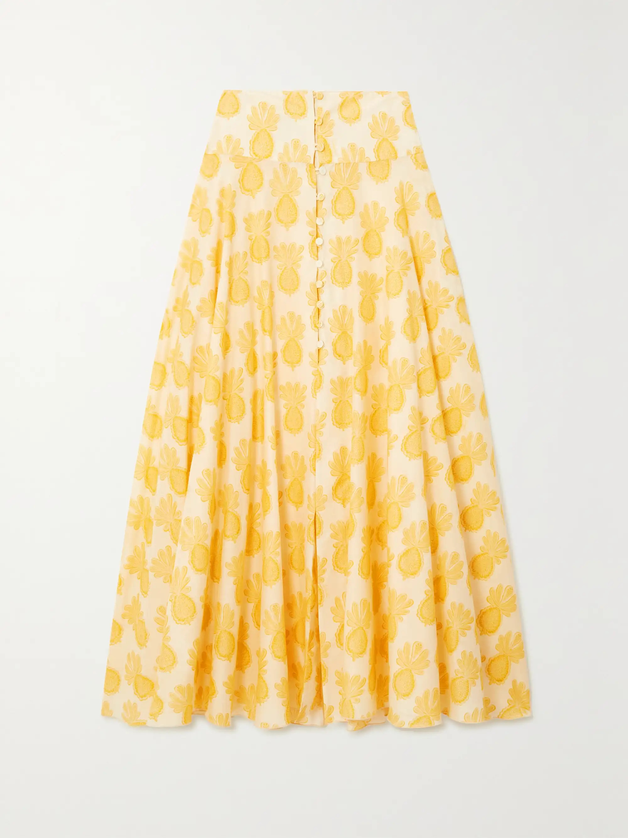 Ariel printed cotton and silk-blend voile maxi skirt | NET-A-PORTER APAC