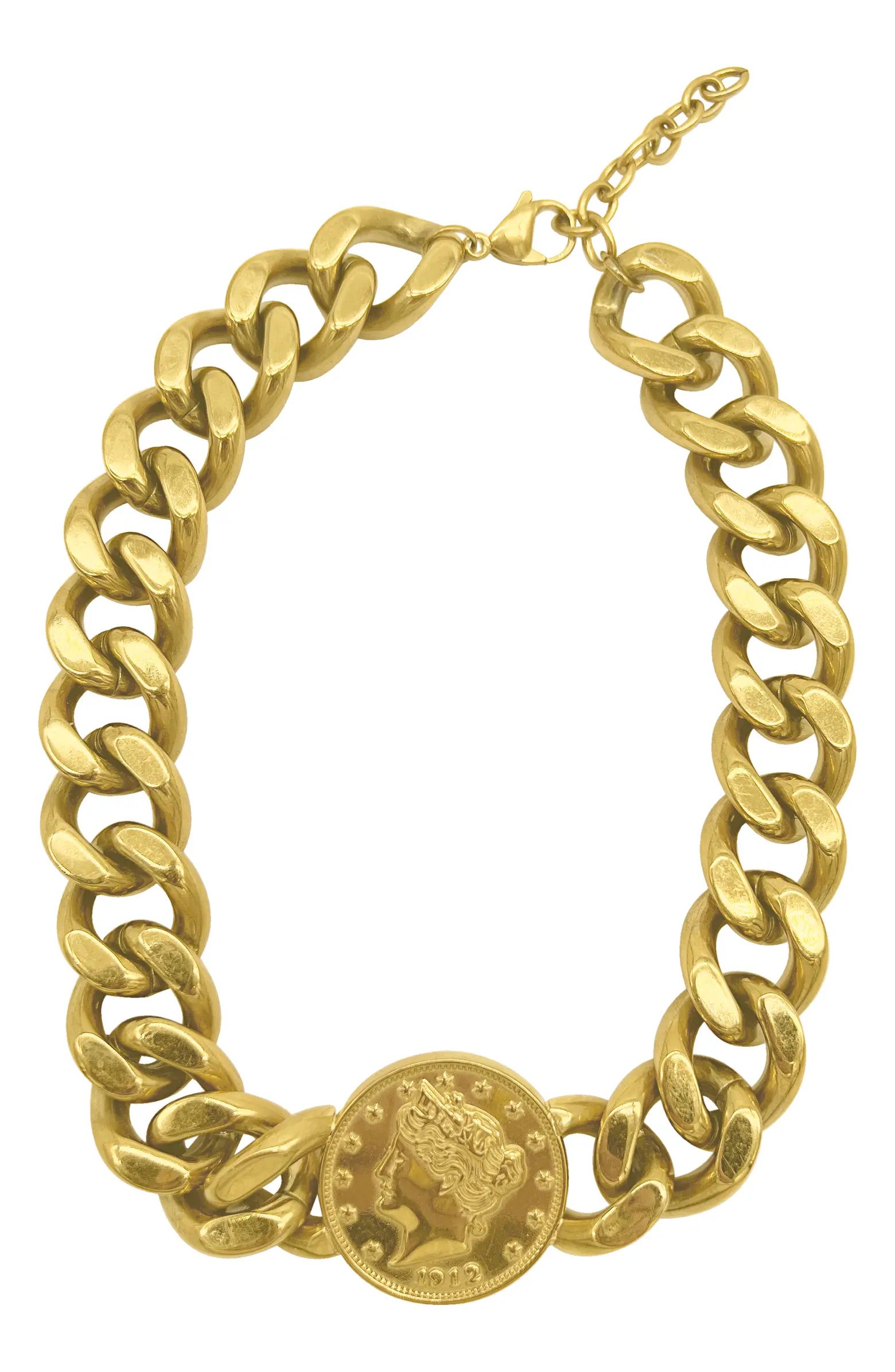 Corte Oversize Curb Chain Collar Necklace | Nordstrom