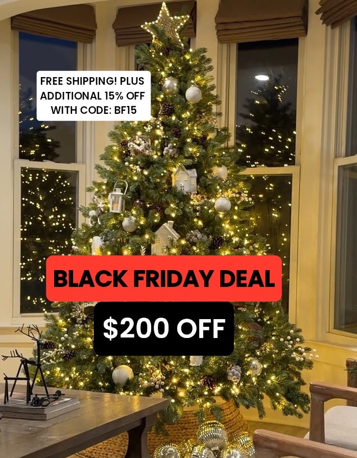 BLACK FRIDAY DEAL! $200 OFF! Bring holiday magic home with this 6.5' Cypress Spruce Artificial Christmas Tree. Pre-lit with 1,000 warm white & multi-color LED lights, it's the perfect sparkling festive centerpiece for any room in the house! ⛄️❤️❄️

#LTKCyberWeek #LTKSaleAlert #LTKSeasonal