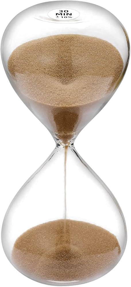 CNCJ Hourglass 30 Minute Sand Timer, Brown Sand Clock, Large reloj de Arena 2 minuto, Minimalist ... | Amazon (US)