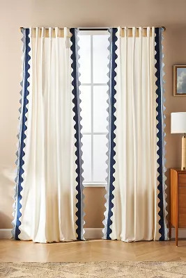 Maeve Scalloped Curtain | Anthropologie (US)