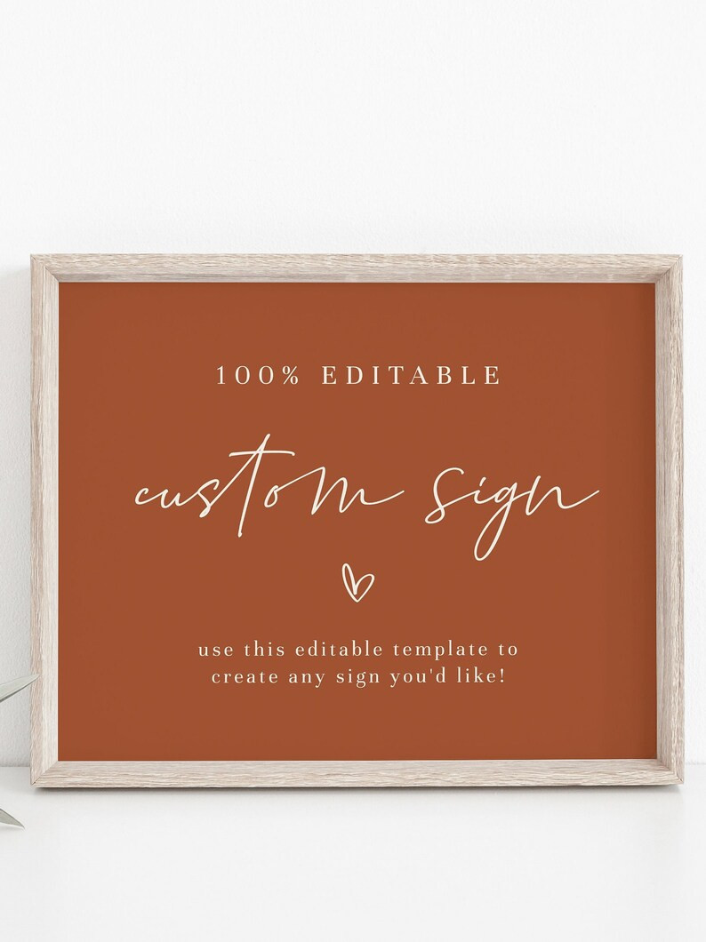 Terracotta Custom Wedding Sign Template  Boho Wedding Sign - Etsy | Etsy (US)