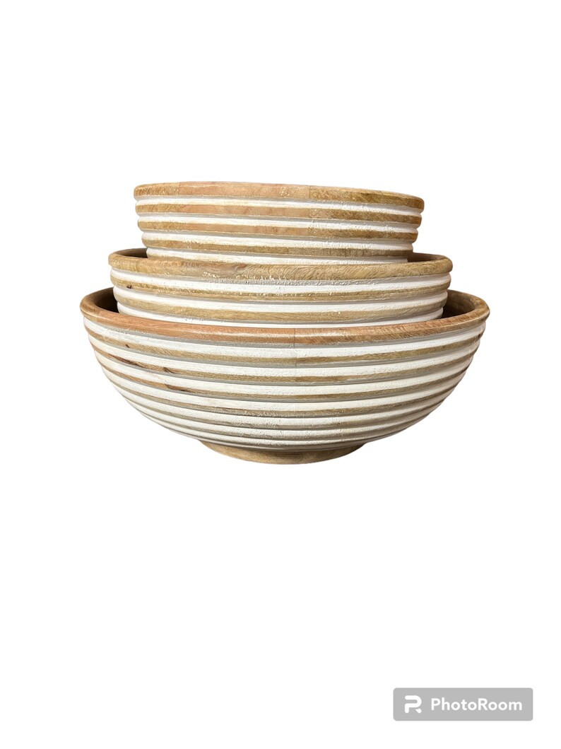 Elegant Handcrafted Wooden Bowls Set Style # L115 - Etsy | Etsy (US)