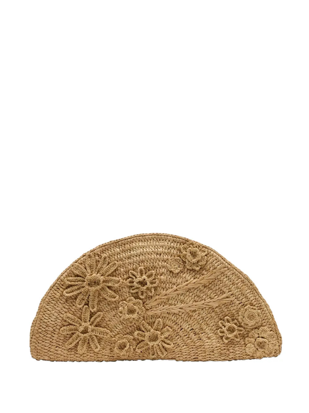 Vanessa Bruno floral raffia clutch bag - Neutrals | Farfetch Global