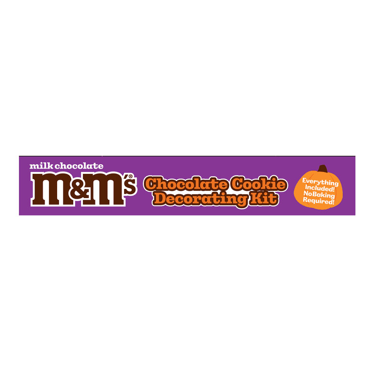 M&M Halloween Chocolate Cookie Decorating Kit with Pre-Baked Cookies, 17oz, 8 Count | Walmart (US)