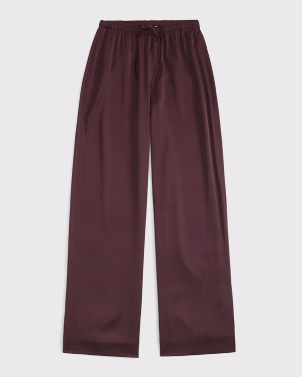 Women's Satin Pull-On Pant | Women's Bottoms | Abercrombie.com | Abercrombie & Fitch (US)