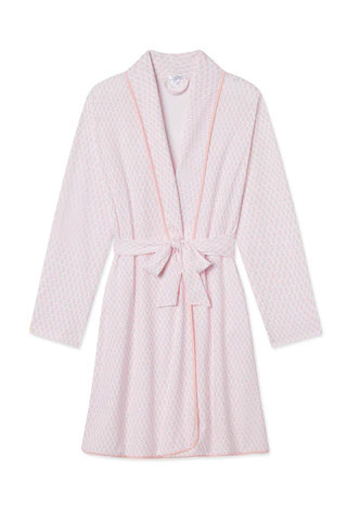 Pima Robe in English Rose Blockprint | Lake Pajamas