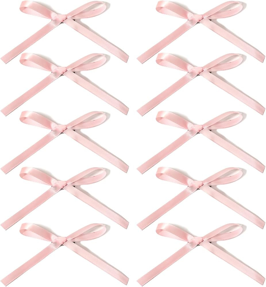XFYUZR Women Bow Hair Clip Ribbon Hair Clips Bowknot With Long Tail Pink Bow Hair Clips Tassel Ri... | Amazon (US)