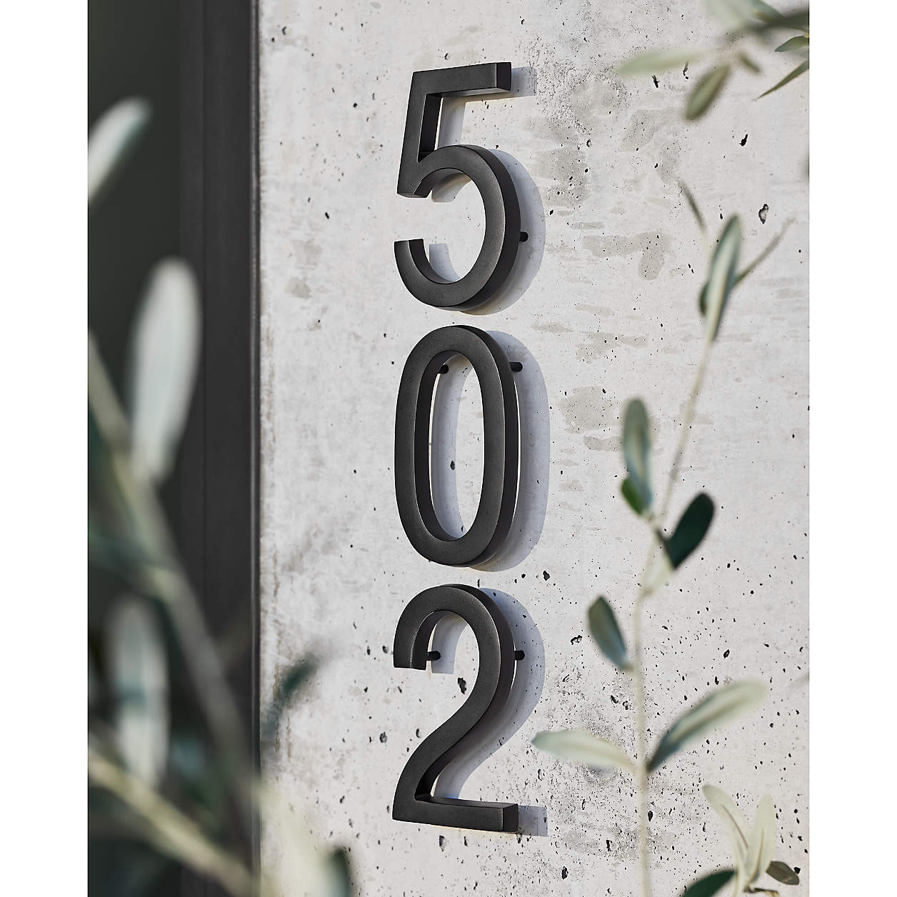 6" Matte Black Metal House Number 0 + Reviews | Crate & Barrel | Crate & Barrel