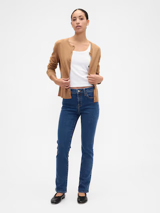 Mid Rise Classic Straight Jeans | Gap Factory
