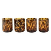 Thyme & Table 4-Piece 20oz Tortoise Brown Drinking Glass Set | Walmart (US)