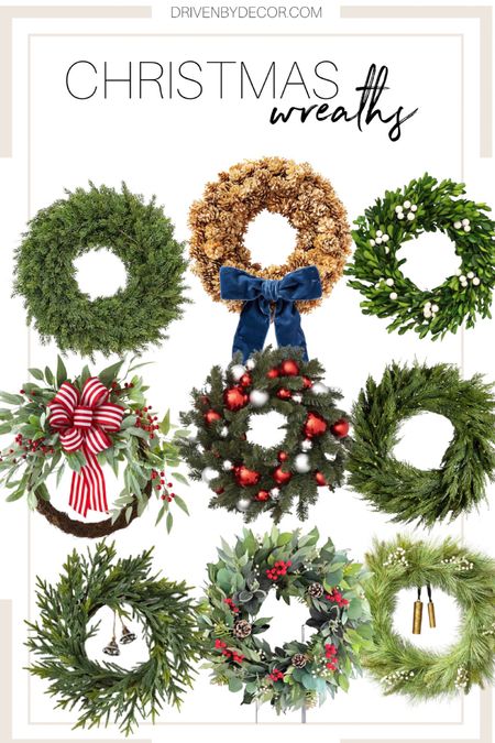 Christmas wreath roundup! All of these options are perfect for sprucing up your front door and making it feel extra festive!

Christmas wreath, wreath, pottery barn wreath, target wreath, hearth and hand, amazon wreath, walmart wreath, home decor, Christmas decor, Christmas home decor, porch decor, front porch, Christmas decor inspiration, serena and lily wreath, serena and lily, pottery barn Christmas, target Christmas decor 

#LTKSeasonal #LTKHoliday #LTKhome