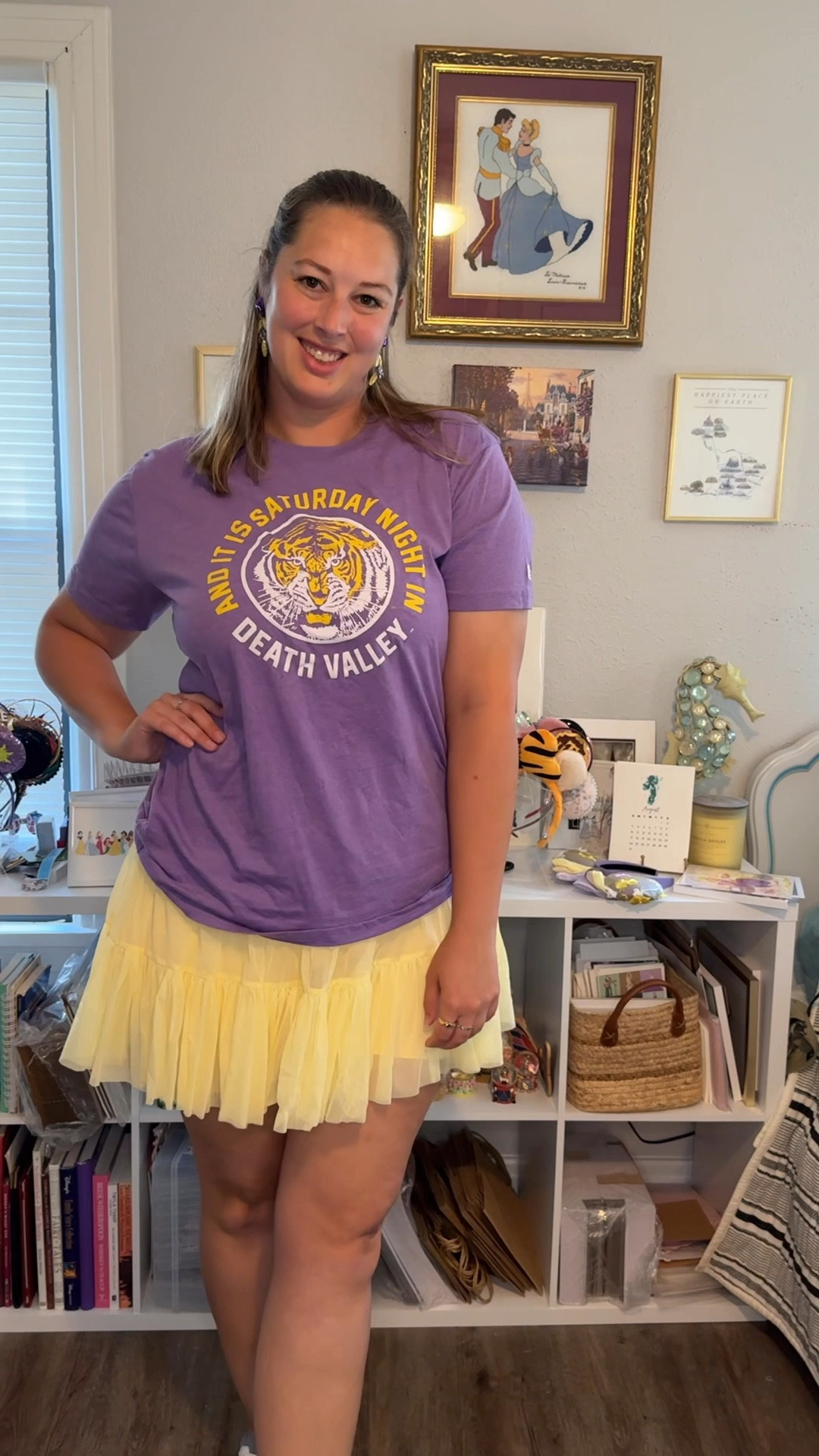 LSU game day outfit featuring the Popflex pirouette skirt in the buttercream color (size large)

College outfit, college football outfit, football game, school spirit, casual style, fall outfit, summer outfit, affordable outfit, outfit inspo, ootd, game Day Outfit,  small business finds, girly outfit, SEC outfit 

#LTKFindsUnder100 #LTKSeasonal #LTKMidsize