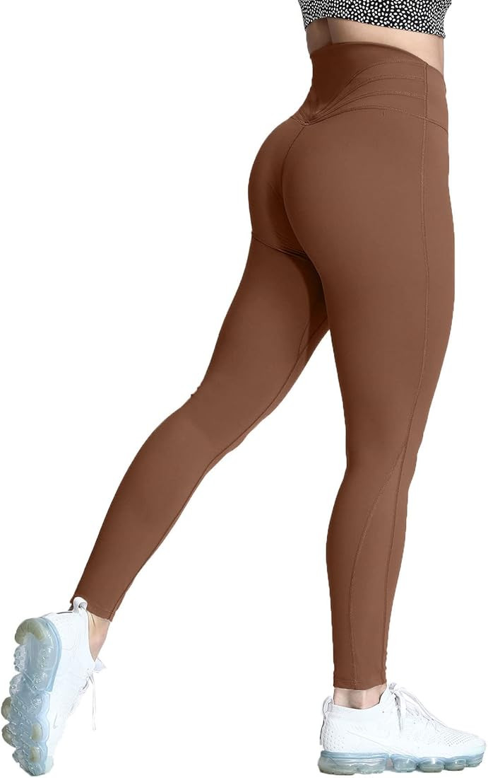 Aoxjox High Waisted Workout Leggings for Women Compression Tummy Control Trinity Buttery Soft Yoga P | Amazon (US)