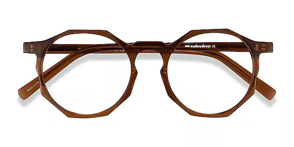Primula Geometric Clear Brown Glasses for Women | Eyebuydirect | EyeBuyDirect.com