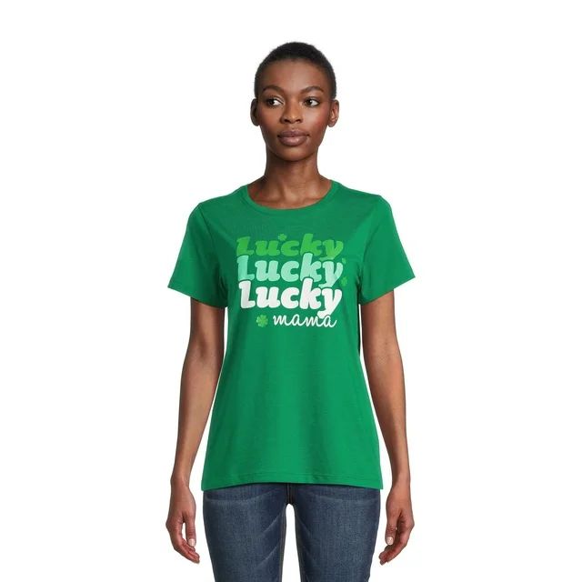 St. Patrick's Women's Lucky Mama Graphic T-Shirt, from Way to Celebrate, Sizes S-3XL | Walmart (US)