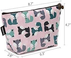 Sea Team 3pcs Waterproof Fabric Cosmetic Bags Portable Travel Toiletry Pouch Makeup Organizer Clu... | Amazon (US)