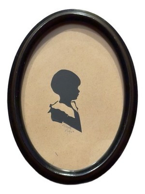 1922 Silhouette Picture Young Child Boy Paper Cut Out Portrait Richards Frame | eBay US