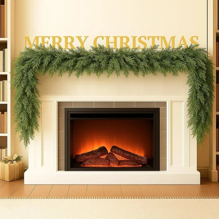 Uncahome 6 ft Artificial Norfolk Pine Garland,Real Touch Christmas Greenery Garland Suitable for ... | Walmart (US)