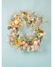 32in Pre Lit Artificial Pine Wreath With Candy Ornaments | HomeGoods
