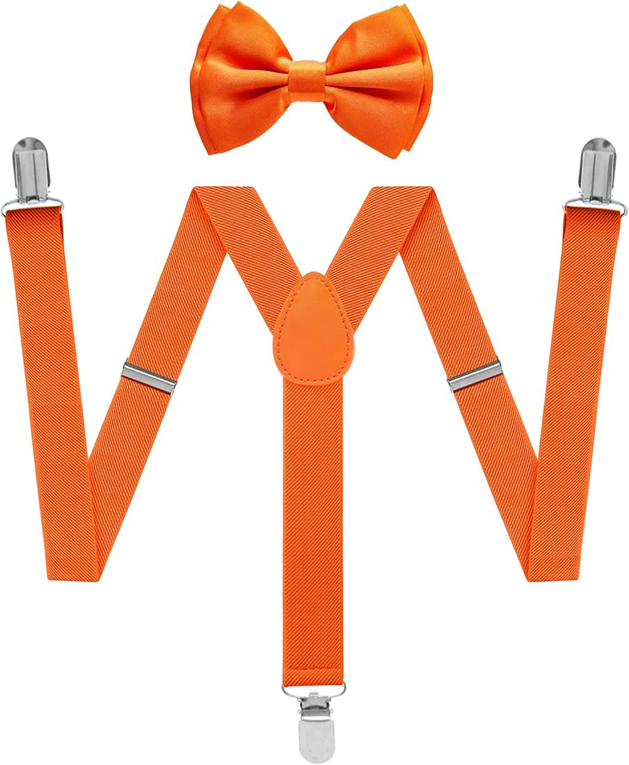 Bow Tie and Suspenders for Men, Adjustable Derby Wedding Gatsby Costume Mens Bow Ties and Suspend... | Amazon (US)