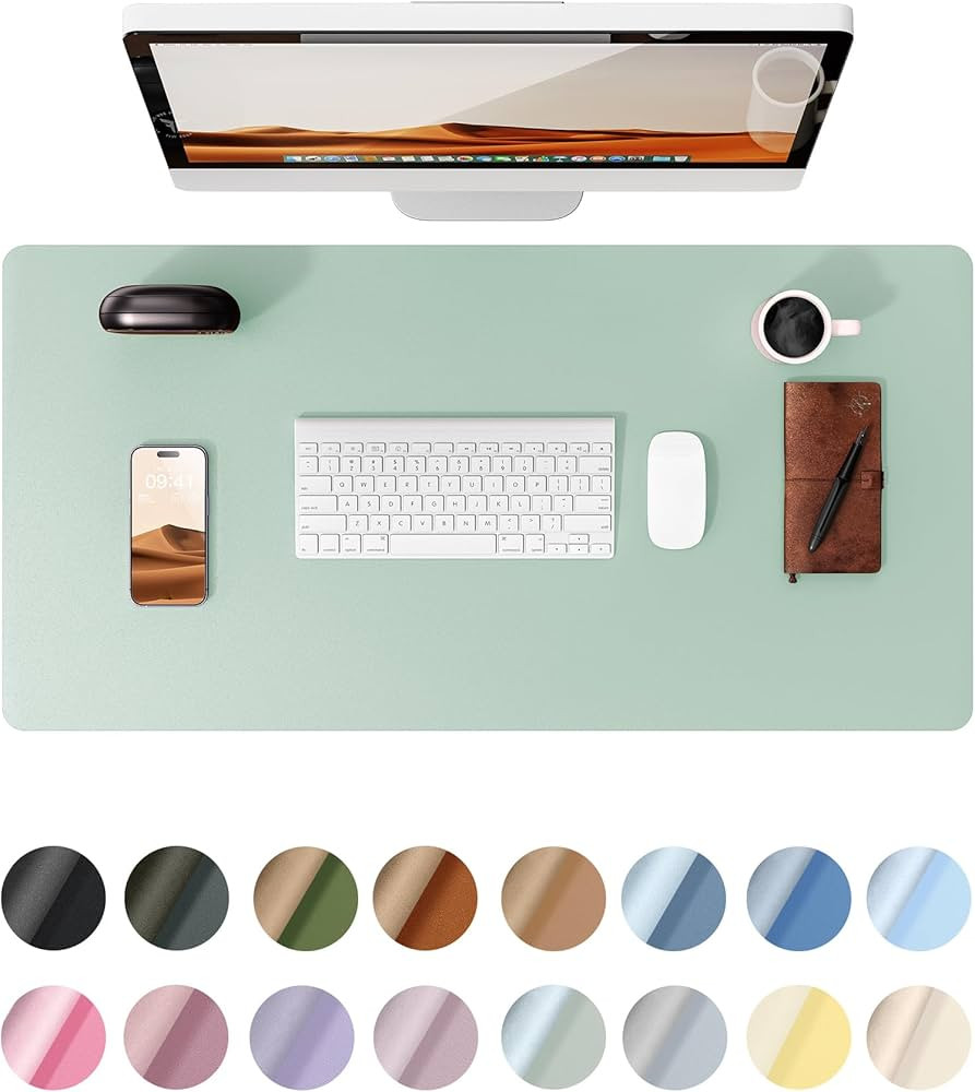 YSAGi Leather Desk Pad Protector, Office Desk Mat, Large Mouse Pad, Non-Slip PU Leather Desk Blot... | Amazon (US)