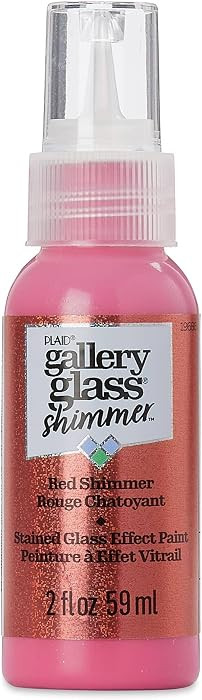 Gallery Glass Red Stained Glass 2 fl oz Brilliant Shimmer Finish Paint, Perfect for Easy to Apply... | Amazon (US)