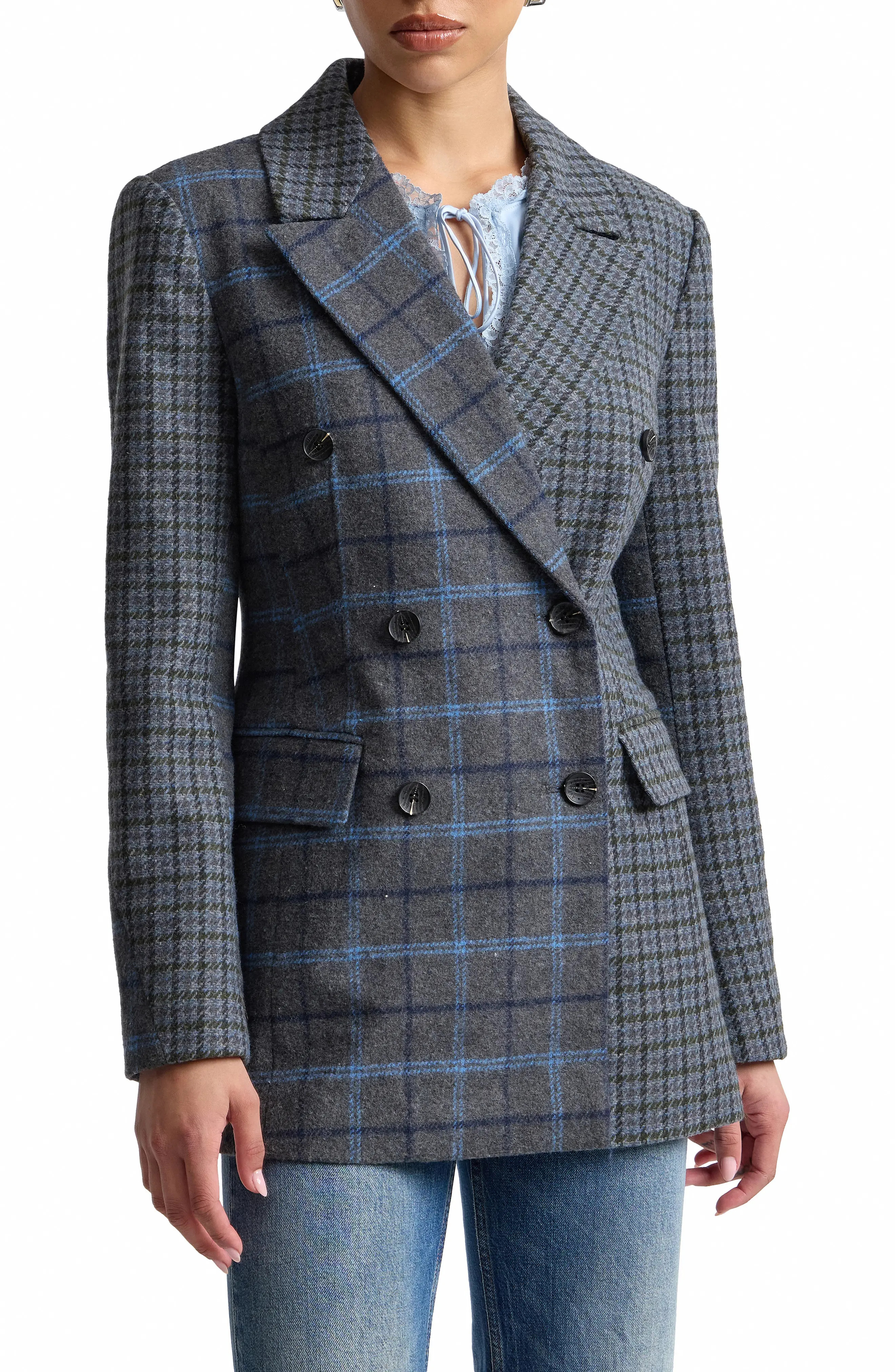 Plaid Double Breasted Blazer | Nordstrom