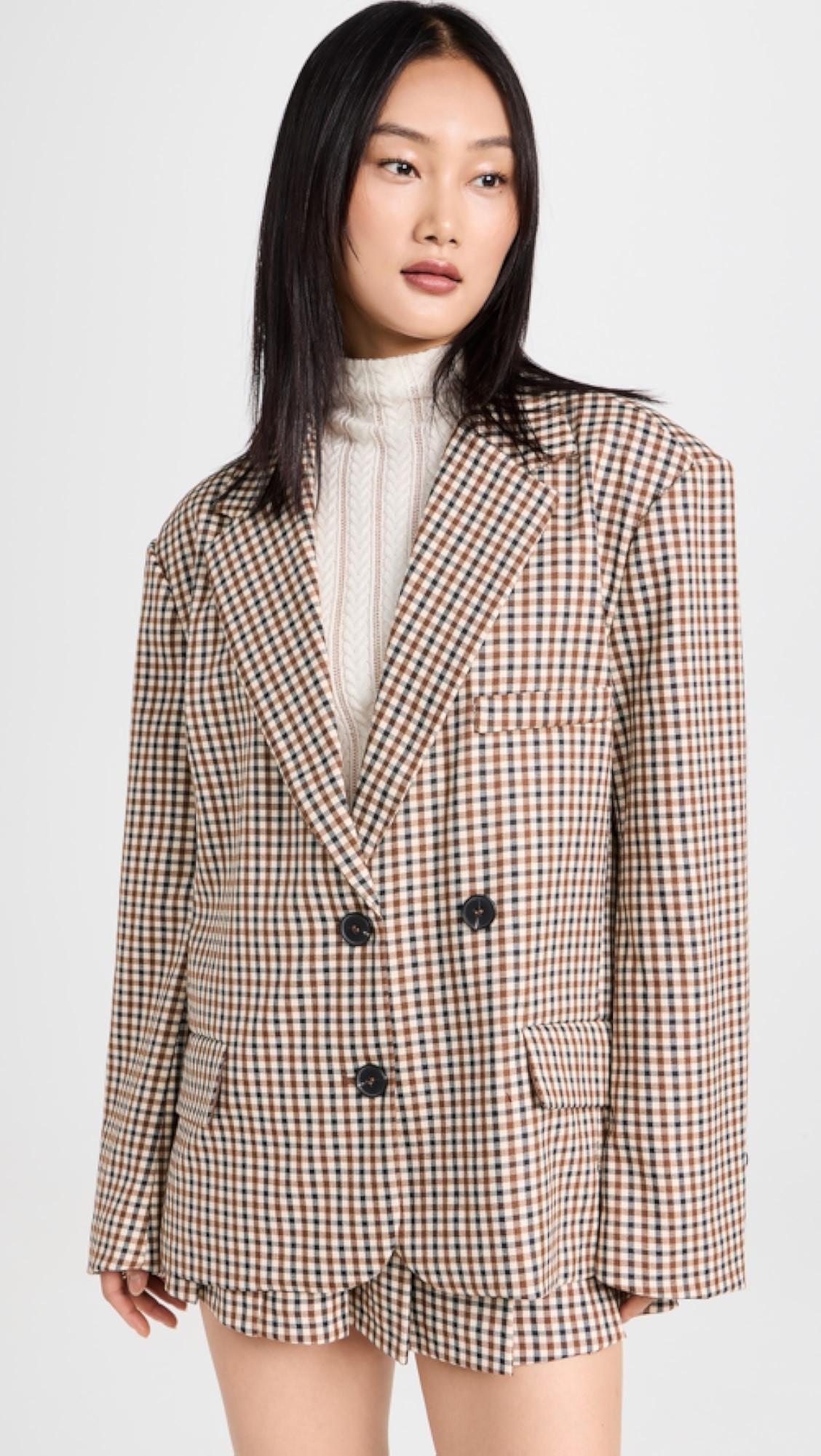 Moon River Plaid Tailored Blazer | Shopbop | Shopbop