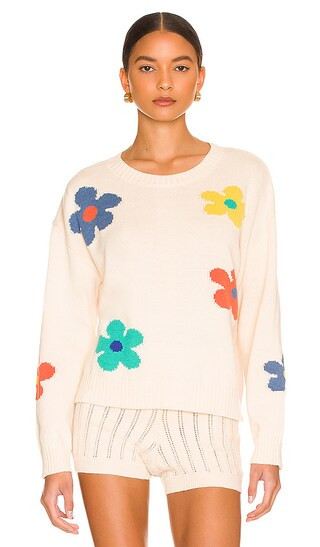 Perci Pullover Sweater in Ivory Daises | Revolve Clothing (Global)