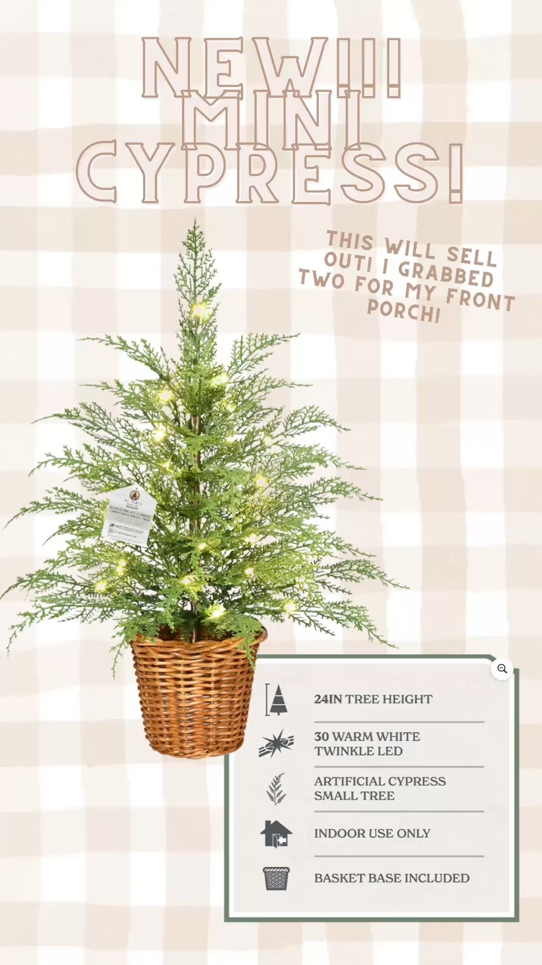 How cute is this little guy’ 24inches tall with the basket! The Walmart cypress trees are the best!  

#LTKHome #LTKSeasonal #LTKFamily