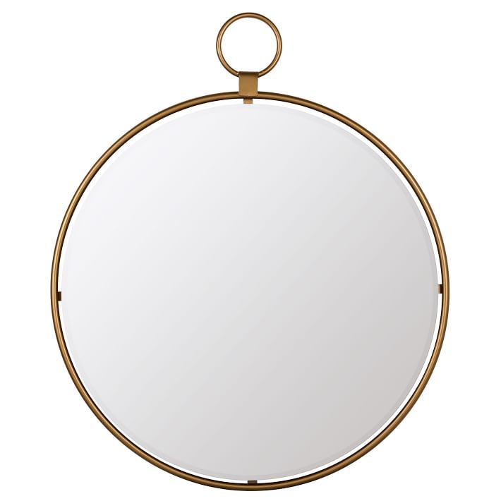 Suzette 25" Round Loop Mirror, Gray | West Elm (US)
