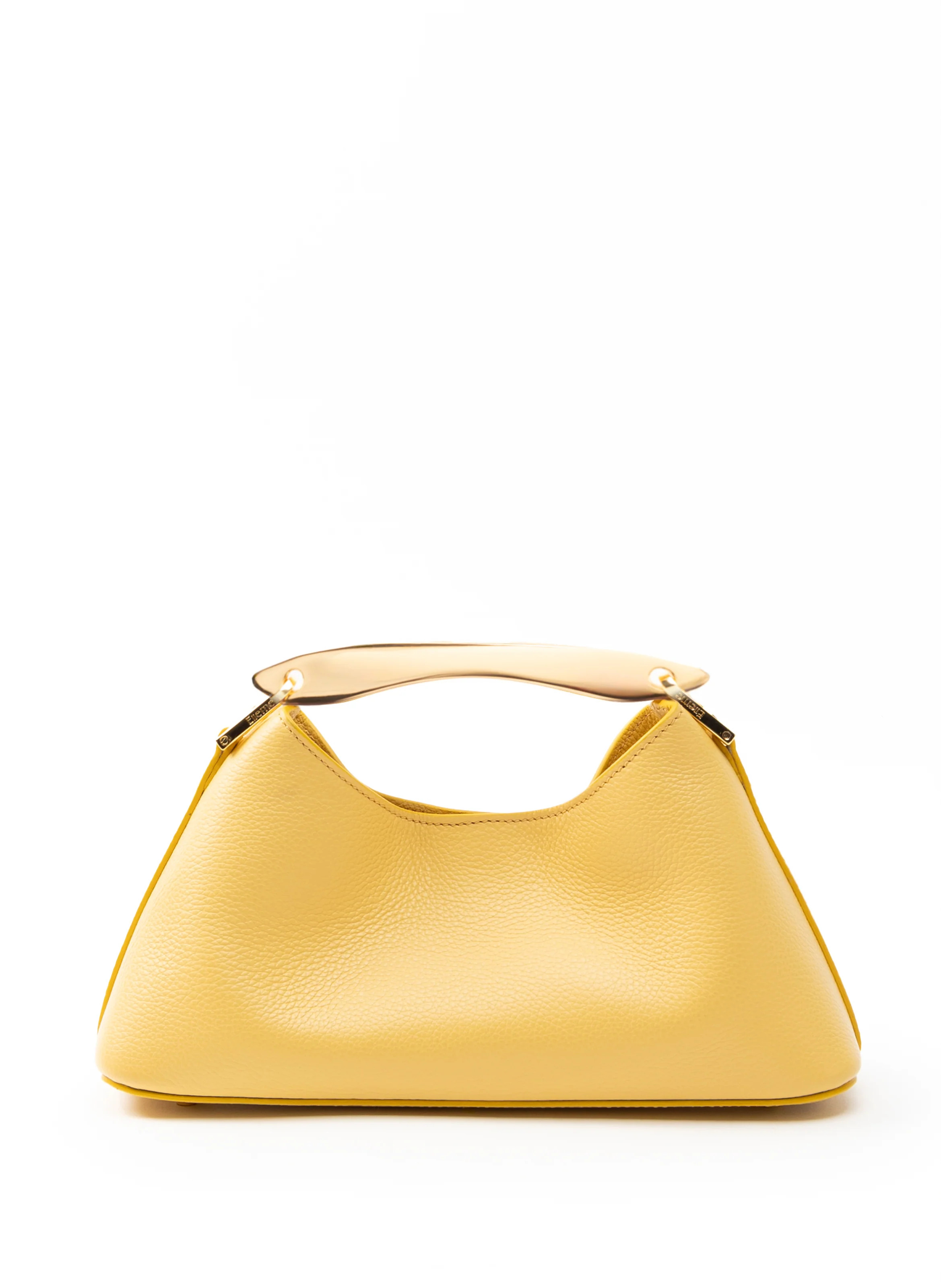 Mini Boomerang Pebbled Leather Mustard - Women's Small and Mini Bags - Elleme | Elleme