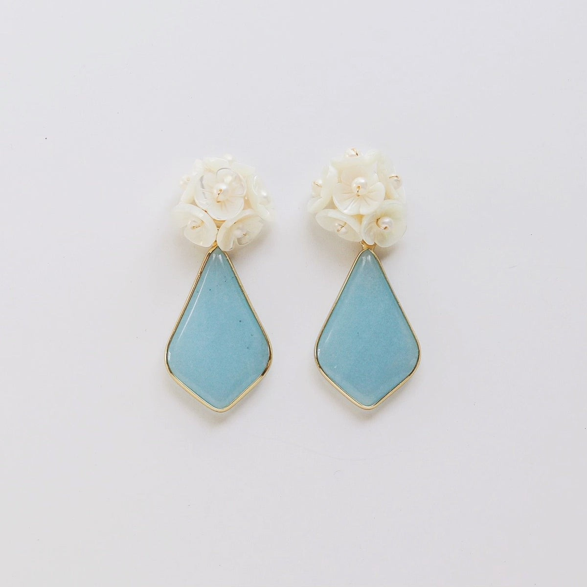 Pearl Bouquet + Blue
	
		$0.00 
		$72.00
	
	$72.00

	

								DETAILS:
Gold Plated Posts
Pearls... | Vivian Drew