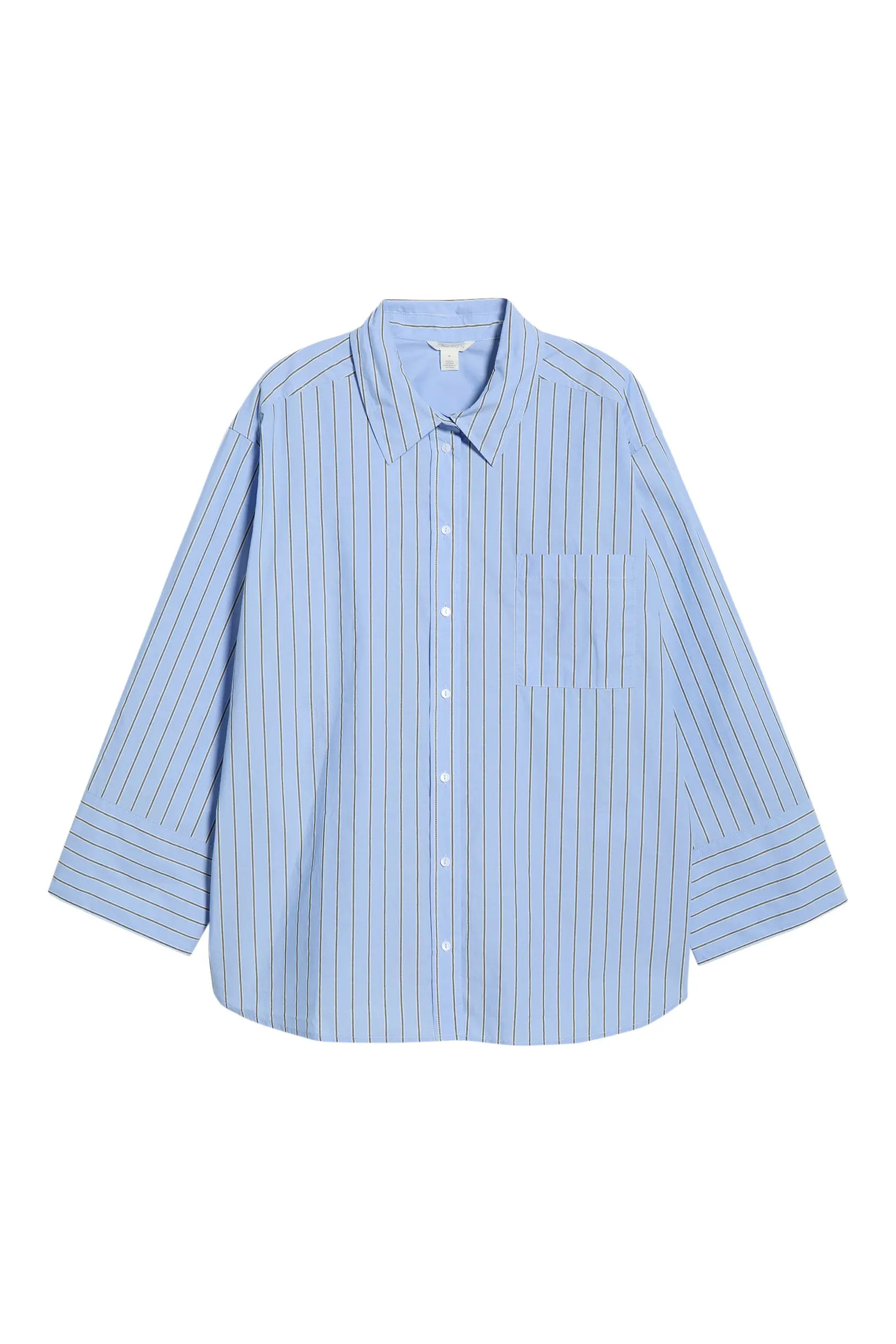 Stripe Cotton Poplin Button-Up Shirt (Women) | Nordstrom | Nordstrom