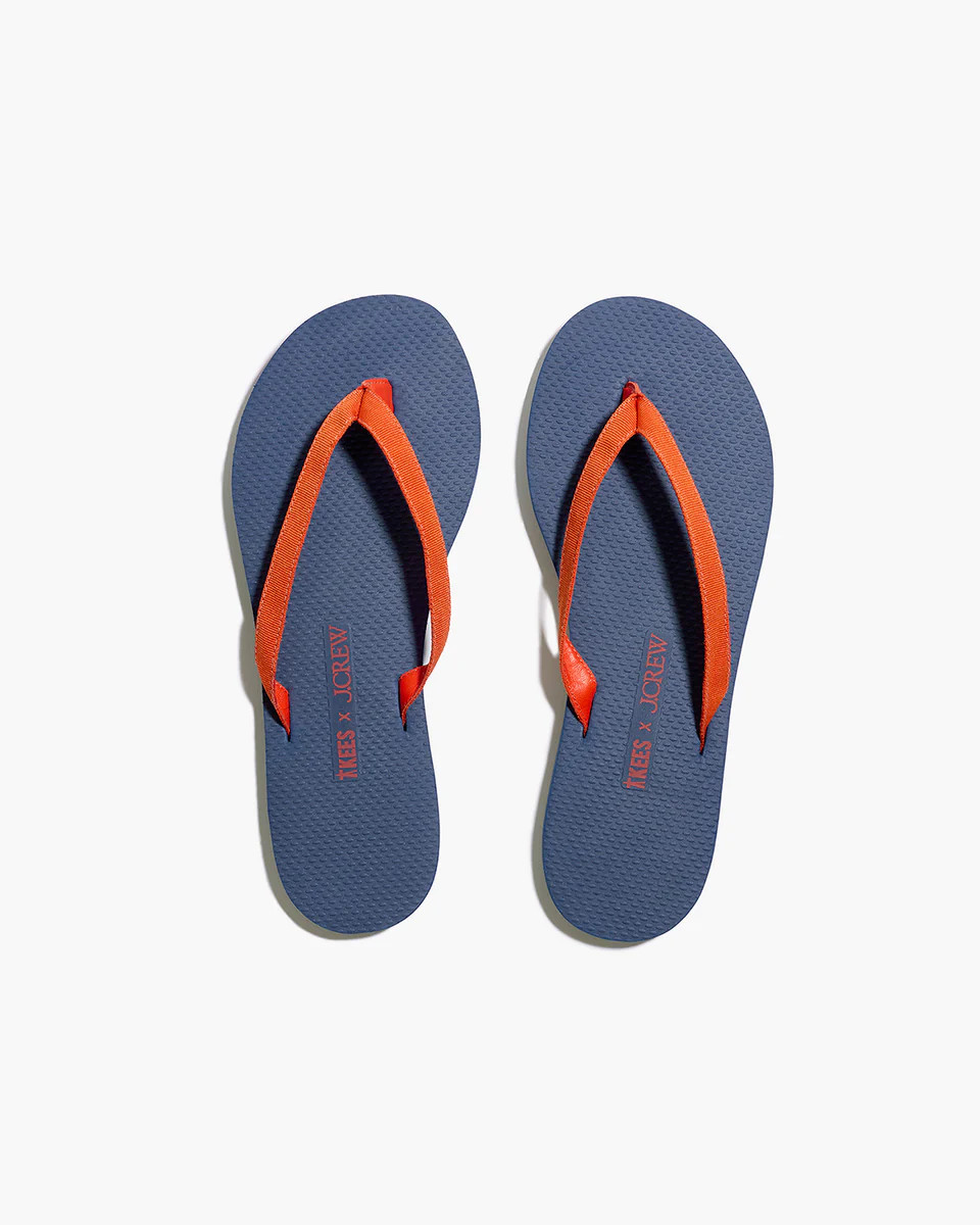 TKEES x J.CREW Sandal in Dark Evening | Flip-Flops | Women's Footwear | TKEES