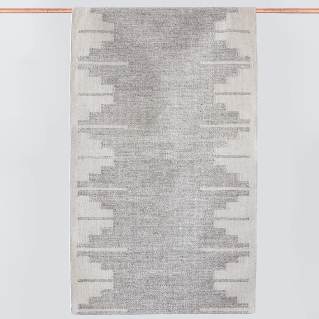 Modern Flatweave Rug - Grey | Handwoven in Mexico   – The Citizenry | The Citizenry