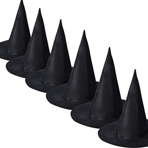 DKmagic 6 PC Adult Womens Witch Hat Halloween Costume Accessory Cap | Walmart (US)