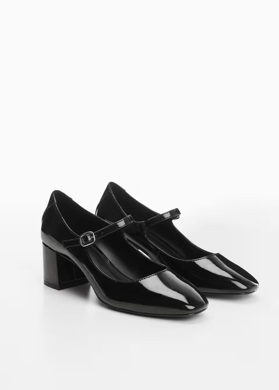 Patent leather-effect heeled shoes -  Women | Mango United Kingdom | MANGO (UK)
