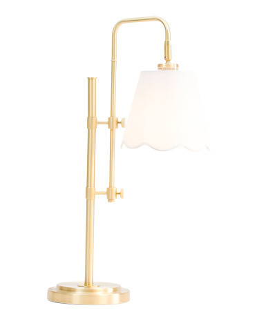 25in Adjustable Height Scalloped Shade Task Lamp | TJ Maxx