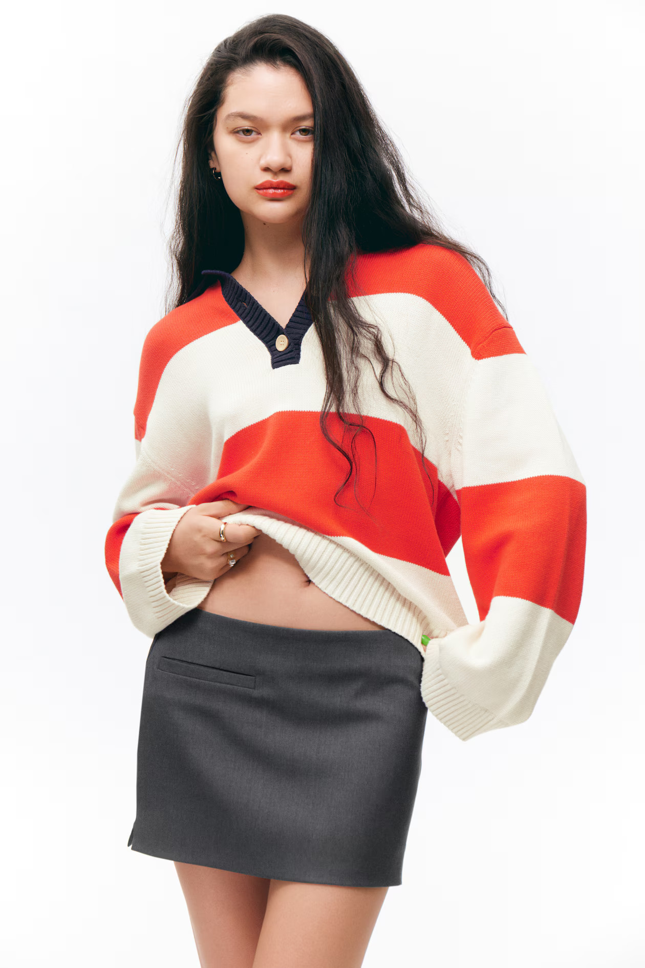 Minifalda tipo sastre de cintura baja | H&M (FR, IT, ES, PT, BE)