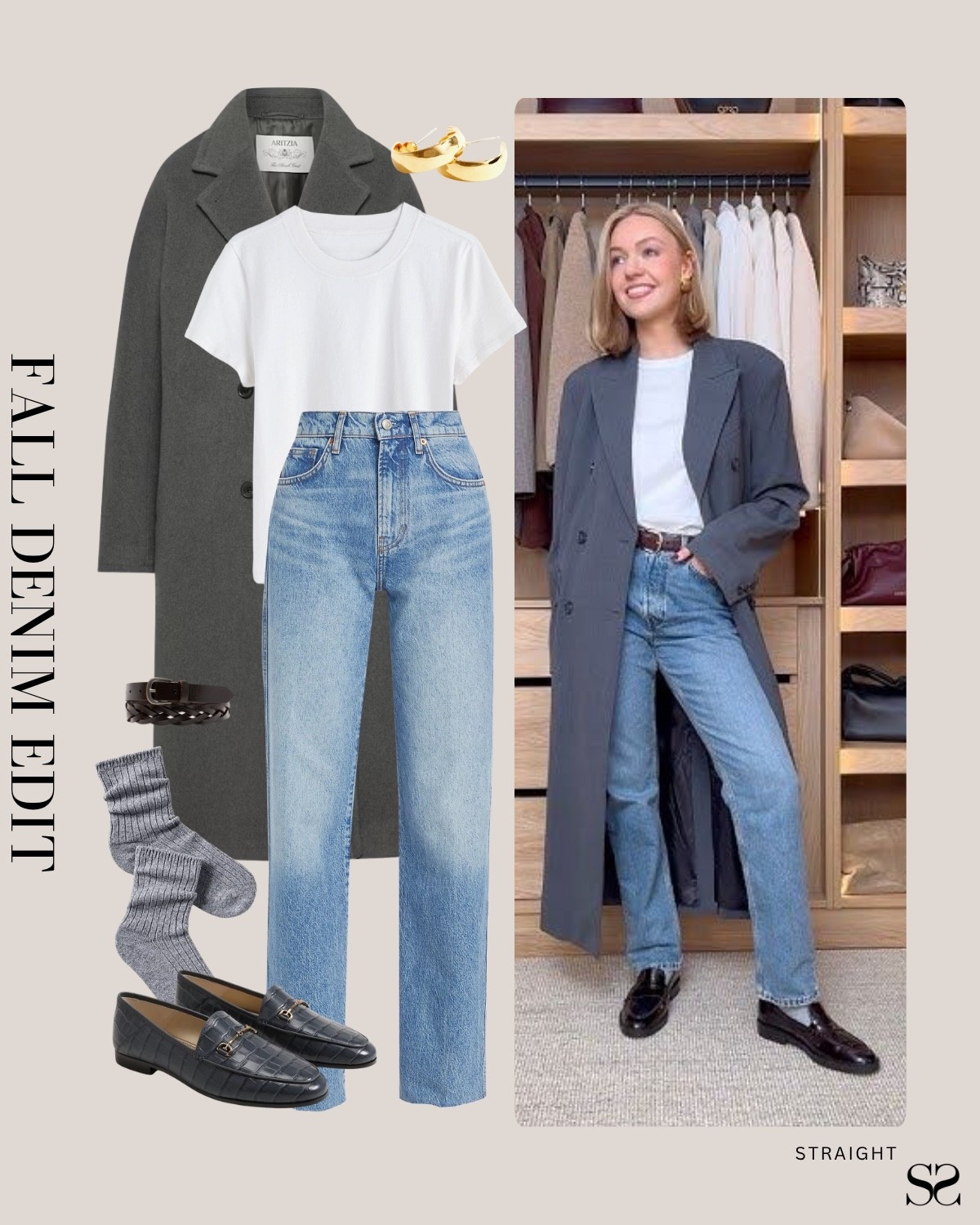 Fall Denim Edit: ways to style straight jeans: white tee, long coat, loafers, sock loafers

#falloutfit #denimlove #denimedit #straightjeans #classicstyle #pinterestoutfit


#LTKStyleTip #LTKSeasonal