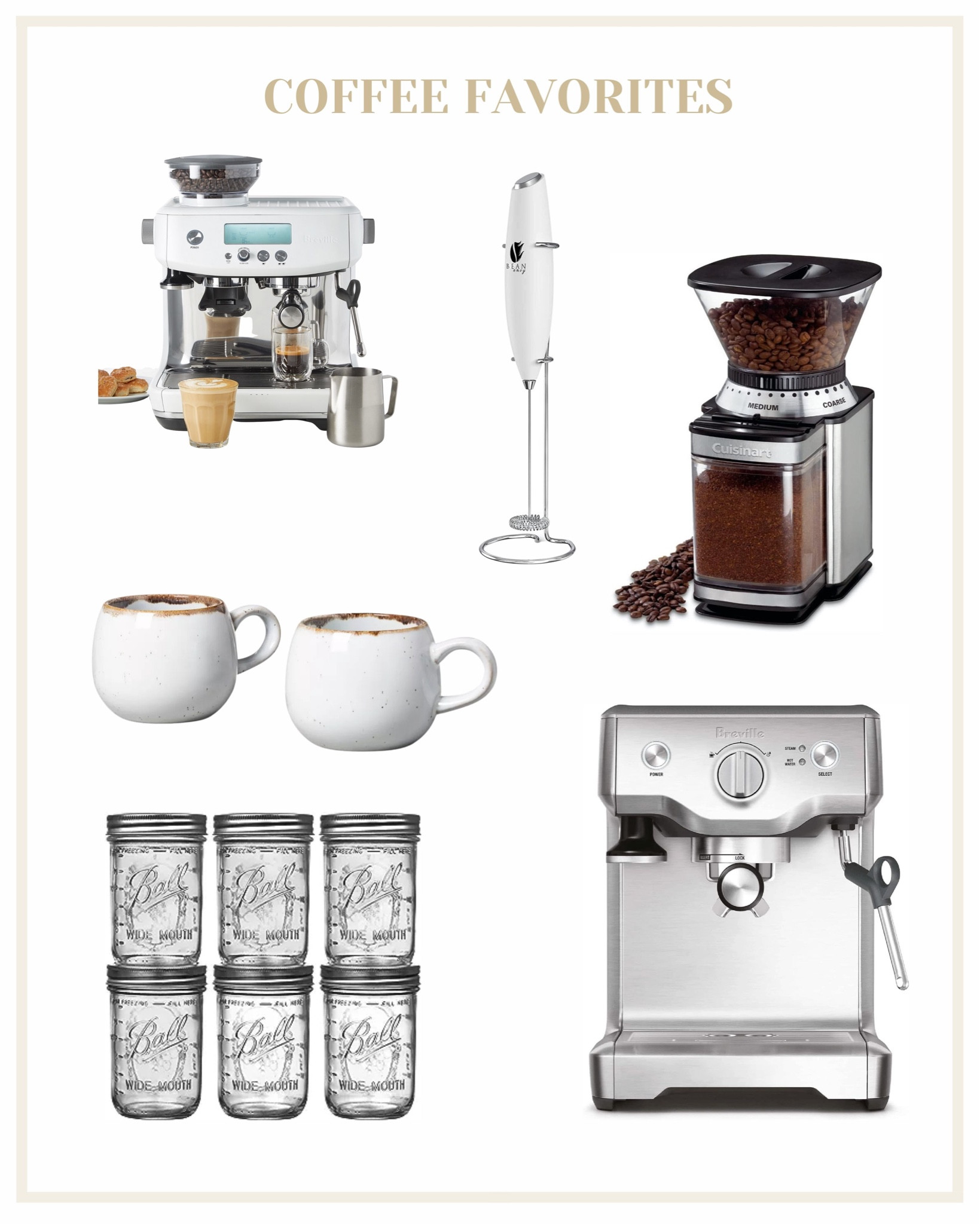 Coffee favorites for the perfect latte

Full blog post at https://thelokigiftshop.com/blogs/emmacstidham/coffee-favorites

Latte maker, espresso maker, handheld frother, burr grinder, mason jars, coffee mugs, breville barista

#LTKfindsunder50 #LTKfindsunder100 #LTKhome
