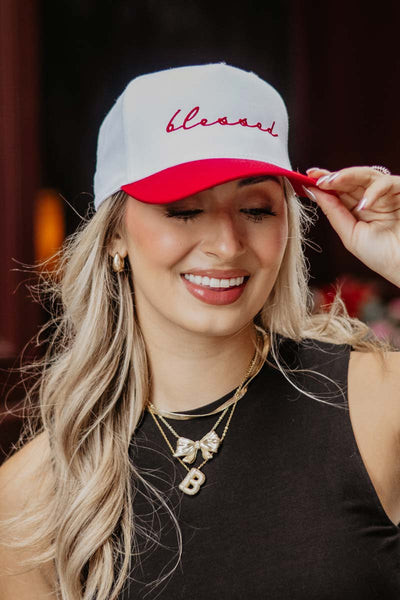 Blessed (Cursive) Two-Toned Hats | Katydid.com