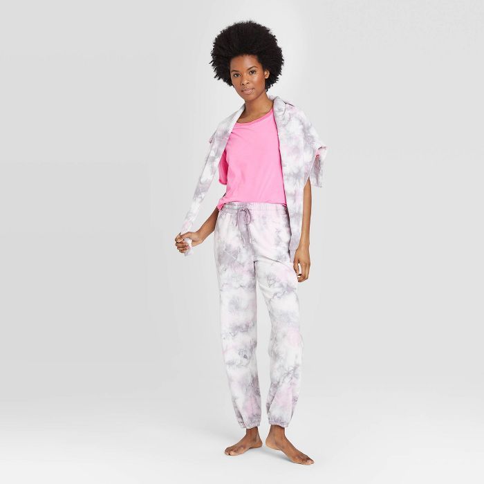 Women's Tie-Dye Lounge Jogger Pants - Colsie™ Purple | Target