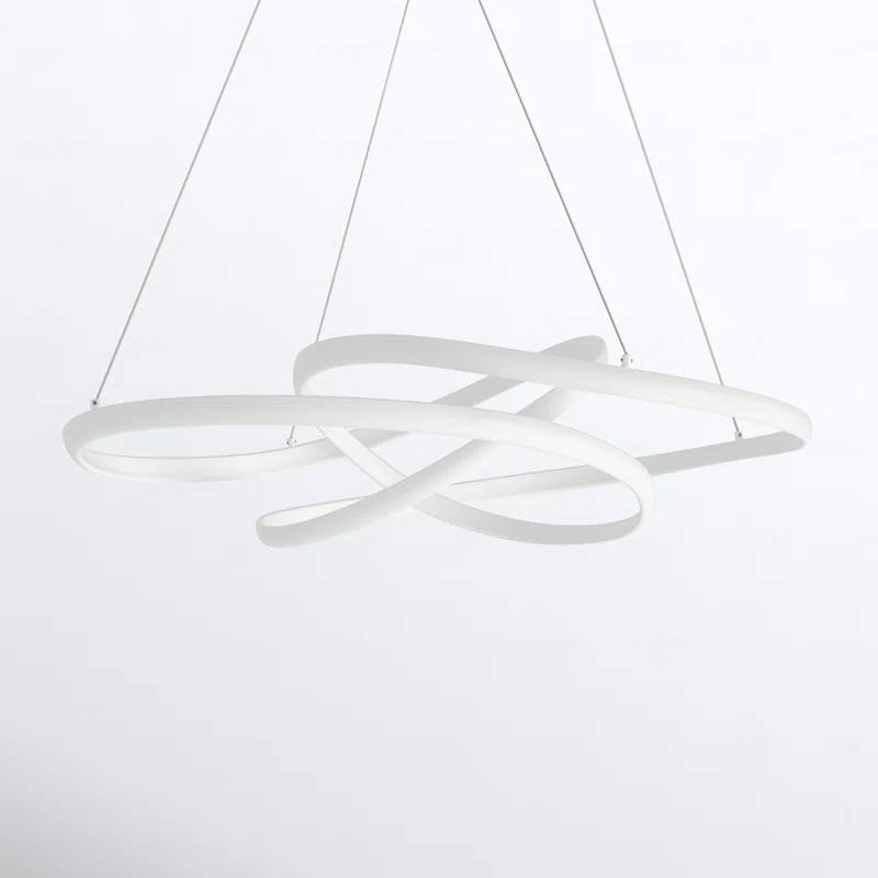 Peabody Single Light Metal Dimmable LED Geometric Chandelier | Wayfair North America